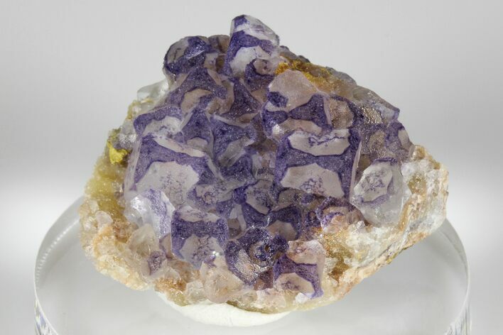 Purple Edge Fluorite Crystal Cluster - China #182789